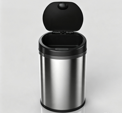 Slim Oval Smart Sensor Trash Can - Frost White